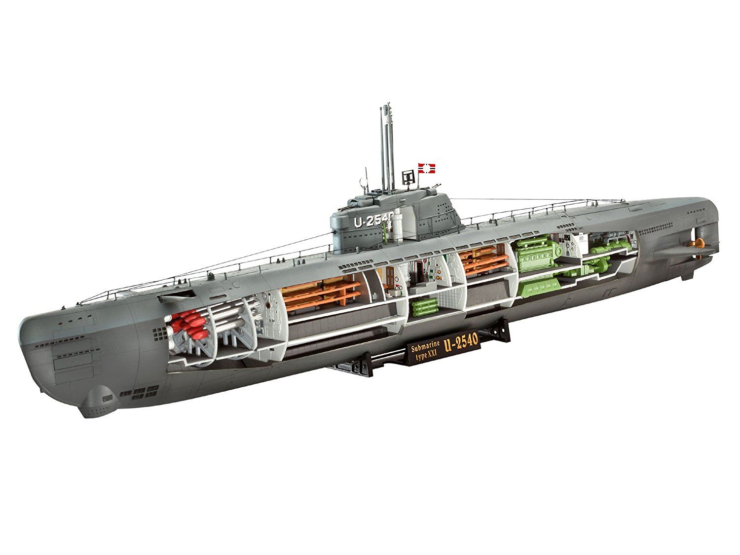 figura de maqueta de submarino aleman 